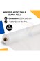 AlsayedP 60 Pcs White Sufra Roll Plastic Table Cover Roll 110 x 100cm Disposable Table Cloth for Pi