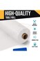 AlsayedP 60 Pcs White Sufra Roll Plastic Table Cover Roll 110 x 100cm Disposable Table Cloth for Pi