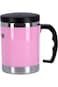 Royalford RF5484PN 11OZ Double Wall Travel Mug - Portable with Comfortable High Grip Handle, &amp; High