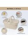 YelaJoy 2 in 1 Picnic Basket, Collapsible Picnic Basket with Portable Sink Basin Bucket Tray Table