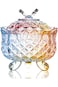KASTWAVE Sugar Bowl/Pot Dispenser, Spice Jar, Salt Seasoning, Glass Candy Dishes with Lid, Decorati