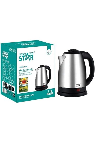 WINNING STAR ST-6011 High Quality Electric Kettle Stainless Steel Boiling Water Kettle