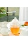 SYOSI Honey Jar, 265ml Transparent Honey Bottle Sealed Honey Pot Beehive-shaped Jam Jar Honeycomb P