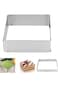 Azonee Cake Mold Adjustable Cake Ring, Stainless Steel Rectangular Square Mousse Mold from 5.9" to
