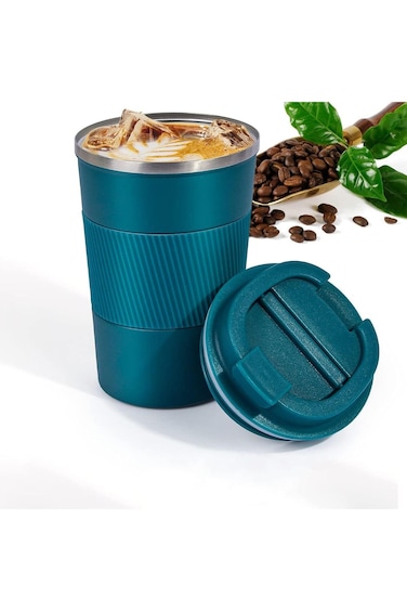 كوب قهوة للسفر من X spring، سعة 380 مل، معزول بالفراغ من الفولاذ المقاوم للصدأ، كوب سفر مقاوم للانسكاب