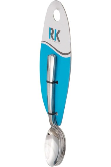 RAJ Rk Stainless Steel Victoria Tea Spoon Set 3-Pieces, Grey, Rk0106