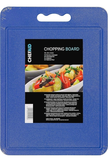 لوح تقطيع بولي أزرق من شيف إيد، 40 × 30 × 0.4 سم