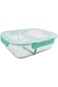 Cuisine Art 1500Ml Glass Food Container with Two Compartments (High Divider)