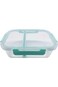 Cuisine Art 1500Ml Glass Food Container with Two Compartments (High Divider)