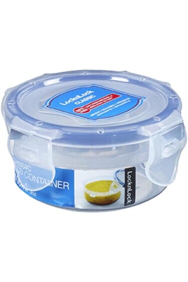LocknLock HPL931 Food Container with Leak Proof Locking Lid, Short, 0.4-Cup, Semitransparent, 3 Flu