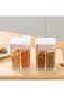 Oasisgalore Spice Jars 4 in 1 Transparent Camping Seasoning Box Pepper Transparent Spice Container,