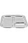 RAJ PAV BHAJI SQUARE TRAY, 3 COMPARTMENT TRAY, RPBT01, THALI, COMPARTMENT PLATE, SERVING TRAY