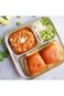 RAJ PAV BHAJI SQUARE TRAY, 3 COMPARTMENT TRAY, RPBT01, THALI, COMPARTMENT PLATE, SERVING TRAY