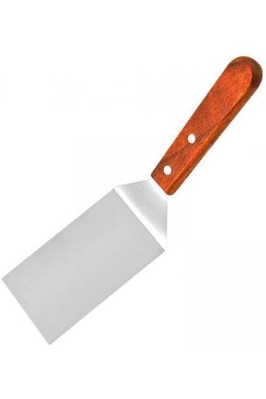 Cookie/Spatula Small Metal Spatula With Merbau Wooden Handle   Heavy Duty Stainless Steel Flipper W