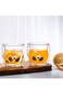 NALACAL 1 x Double Wall Glass Bear Cup, Double Walled Coffee Cup, Cute, Double-Walled Glass Mug, In