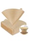 Tazweeq Coffee Filters, 100Pcs V60 Cone Paper, Unbleached, Compatible With Pour Over Drippers 2-4 C