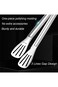 Aputue Kitchen Tongs, Cooking Tongs for Easy to Clean, Food Grade 304 Stainless Steel Kitchen Tongs