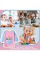 Azonee Kids Art Apron - Waterproof Long Sleeve Painting Smock With Pockets for Children's Cooking a