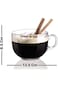 KiKiluxxa Large Coffee Mug, cappuccinos Cup, Espresso Cup, Big Milk Cup, Green Tea Mug, Soup Bowl J