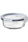 Round Glass Food Container with Plastic Lid, 400 ml