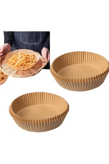 Rubvrenti Air Fryer Liner, 100PCS Non-stick Disposable Liners, Oil-proof Water-proof Baking Paper,