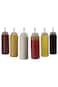 Xspring Condiment Squeeze Bottles, Plastic Squeeze Bottles with Twist on Cap Lids, Salad Dressing B