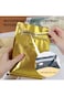 1Ib 10PCS Resealable Coffee Storage Bag with Zipper Lock, Gold Metallic, Stand-Up Pouch