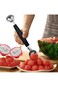 SWIUKPHE 2PCS Double Ended Headed Fruit Icecream Ball Spoon,Stainless Steel Melon Baller,Smooth Rou