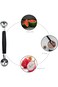 SWIUKPHE 2PCS Double Ended Headed Fruit Icecream Ball Spoon,Stainless Steel Melon Baller,Smooth Rou