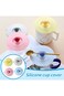 ALMEKAQUZ 4Pcs Silicone Cup Lid, Anti-dust Glass Cup Coffee Mug Cover Airtight Seal Lids Cap, Reusa