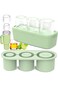 XIUWOO Ice Cube Tray for Tumbler, 3 Pcs Silicone Hollow Cylinder Ice Mold with Lid and Bin for Free