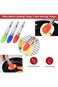 3PCS Mini Kitchen Tongs with Silicone Tips, 7 inch Non-Stick Small Tongs Heat Resistant Tongs for C