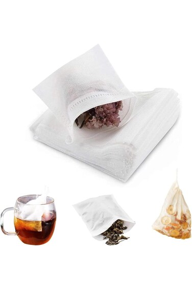 Tazweeq Cotton Muslin Drawstring Bags, 400 Pcs Food Grade Reusable 100% Cotton Mesh Bags, Bags for