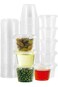 200 Sets - 1 oz Jello Shot Cups ,Condiment Containers with Leak-Proof Lids, Disposable and Recyclab