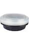 Hotpack Microwaveable Round Black Base Meal Prep Container With Clear Lid, Lunch Boxes 32 Oz 5 Piec