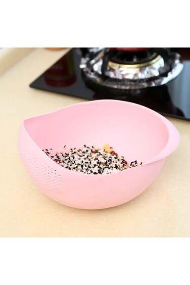 مصفاة أرز بلاستيكية احترافية من MK، سلة غسيل فلتر مصفاة من مادة آمنة غذائيًا