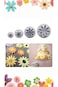 Sweet seven Sunflower and Chrysanthemum Fondant Cutter Set - Create Stunning Cake Decorations with