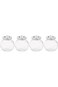 IKEA RAJTAN Spice jar, Glass, Aluminum Color 400.647.02, 1-Pack(4-Count), Clear