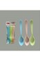 WDA Meijie Plastic Spoons Set, Pastel Blue Pink Green, 12-Pack