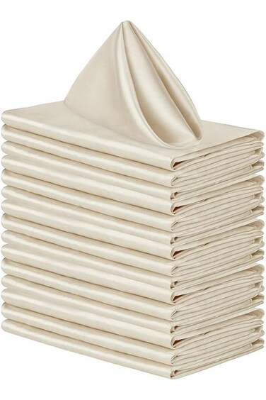 Pecbase Table Napkins Cloth Set of 4, Washable Dinner Napkins Cloth for Party, Weddings and Dinners