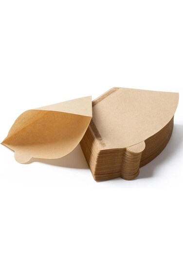 مرشحات ورقية للقهوة للاستخدام مرة واحدة، 100 قطعة، مرشحات قهوة على شكل حرف U، 101 مرشح ورقي للقهوة سعة 1-2 كوب