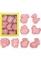 YelaJoy 8 pcs Farm Animals Cookie Cutters, Animal Cookie Stamp 3D Pressable Biscuit Mold Baking Too