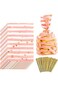 Cellophane Bags, Food Gift Bags 100 Pack, Resealable Flat Cello Bags with Twist Ties Pink Party Bag