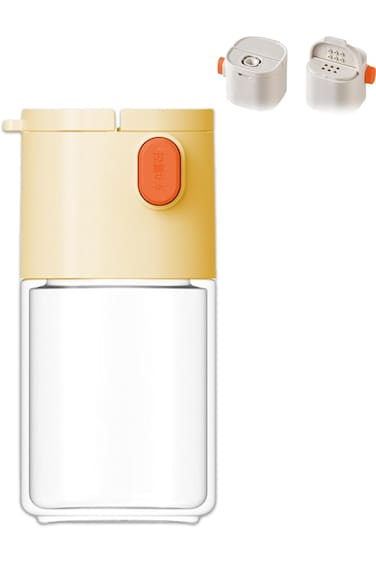 علبة ملح زجاجية، برطمانات ملح زجاجية للمطبخ مع أغطية هزازة - حاوية شفافة، هزازة قابلة للتعديل