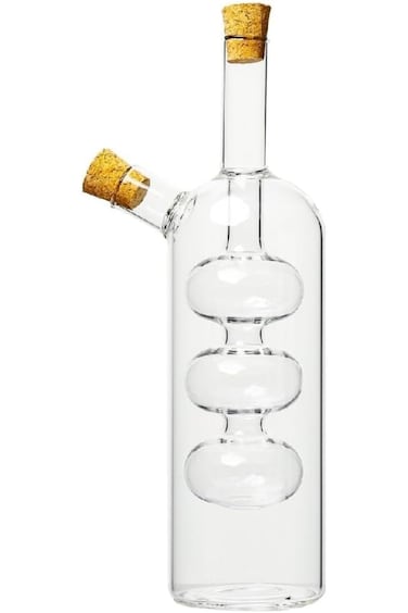 Parfait 2-In-1 Oil And Vinegar Bottle With Cork Stopper Clear And Brown Y122-413