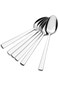 E-far Teaspoon Set of 6, 6.7 Inch Stainless Steel Spoons for Kitchen or Restaurant, Non-toxic &amp; Mir