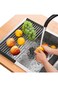 Arabest Dish Drying Rack, Over The Sink Kitchen Storage Rolling Dish Drainer, Foldable Sink Rack Ma