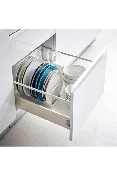 Dish storage rack Organizer, Cutting Board Rack, Metal Plate Rack Lid Holder, Cutting Board Storage