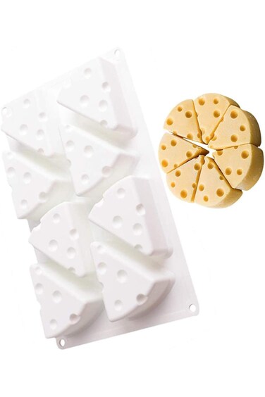 VicJoye Silicone 3D Cheese Mold for Baking Mousse Cake Mold Soap Making Mould Ice Cream Dessert Mol