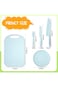 ABIN Kid-Safe Cake Knife Set for Real Cooking With Cutting Board, Plastic Knives, Plate &amp; Fork, BPA